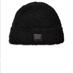 Women’s UGG SHERPA CUFF BEANIE BLACK O/S